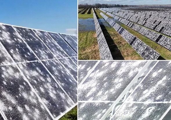 Solar panel hail demages, Source: Screenshot